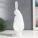 Polystone souvenir "White rabbit hugs heart" 31x11x12 cm