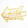 Wall hanger with a shelf "arrow", with backlight, 5 hooks, gold