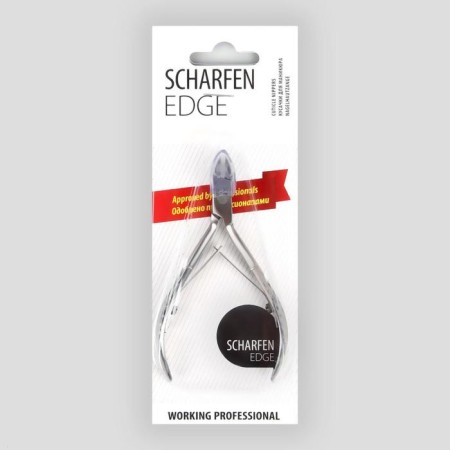 Manicure nippers for cuticle, double spring, 10 cm, blade length-4 mm, on the blist, silver color, PNEC-303-S-LJ-2
