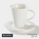 Tea steam porcelain Magistro Argos, 2 items: a 220 ml cup, a saucer d = 15 cm, white color