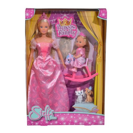 Dolls "Steffi" and "Evy", a set of "princesses", animals in the kit, 29 cm, 12 cm-2