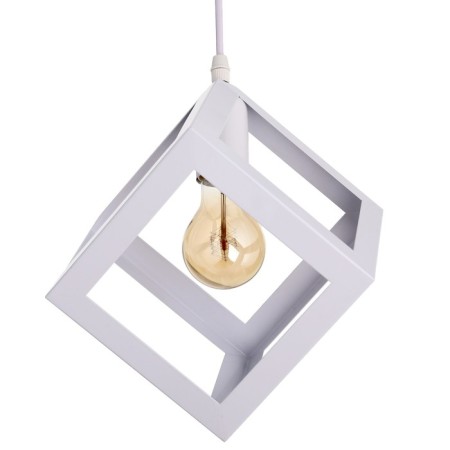Lamp Bayerlux suspension Bayerlux "square" 1x40W E27 white 16x16x116 cm