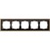 Frame for 5 posts WL17-FRAME-05, black color, gold