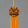 Textile suspension, plastic "Chinese lion" yellow 2x4x14 cm
