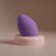Mowed sponge for makeup “drop”, 6 × 4 cm, increases when getting wet, in the case, the color is purple