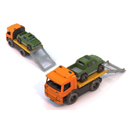 Evacuator, with a car, mix-1