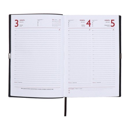 Dated diary 2025, A5, 176 sheets of Escalada, soft cover cover, pancake embossing, liesse, block 70 g/m2, black-13
