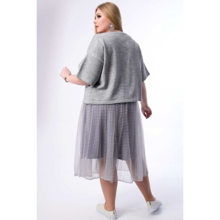 Female jumper, size 56, gray color-7