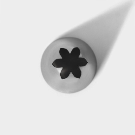 Confectionery nozzle "Closed star", D = 3 cm, exit 0.8 cm, stainless steel-2