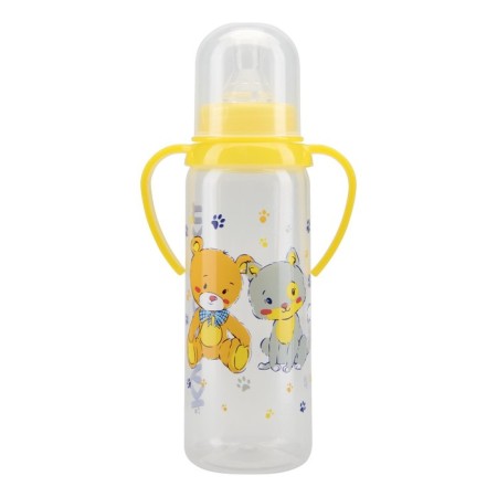 A bottle for feeding with handles, 250 ml, from 6 months., Mix color-2