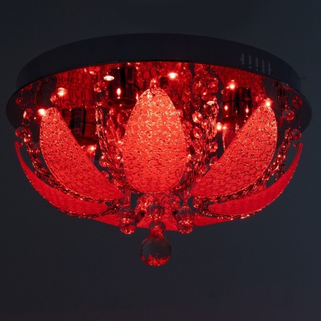 Svetogor chandelier "Zvezda" 4x60W E27 LED lighting chrome 40x40cm-8