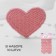 Knitted elements "Heart", 3.5 × 3 cm, 10 pcs, pink color