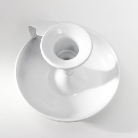 Summary Metal for 1 candle with the handle "bend" white 9x10.5x10.5 cm-6
