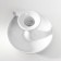 Summary Metal for 1 candle with the handle "bend" white 9x10.5x10.5 cm
