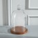 Glass dome-redflower with a ball on the stand "Rodrik", 24x15 cm, glass, brown