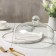 Ceramic dish with a lid-pipe for desserts Valencia, 31 × 28 × 19 cm, white color