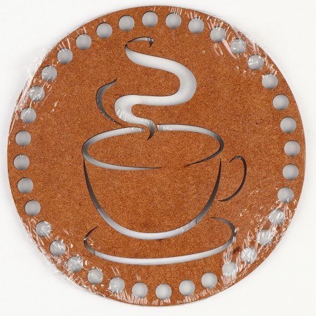 Donyshko for knitting Carved "Fragrant coffee", circle 15 cm, HDF 3 mm-2