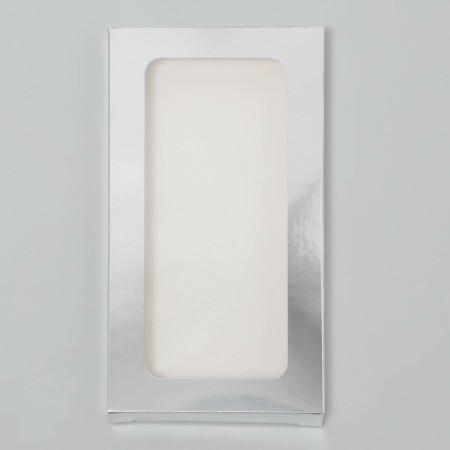 Silver chocolate box, with a window, 17 x 8.5 x 1.5 cm-2