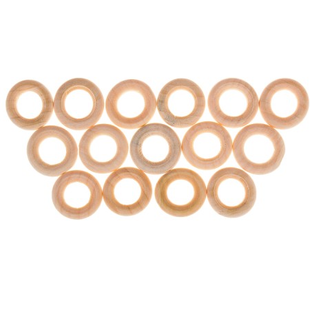 Wooden rings d = 20 mm (set 15 pcs) without coating-1