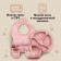 Feeding set: bib, plate 2pcs, glass, devices, m & b, dusty rose