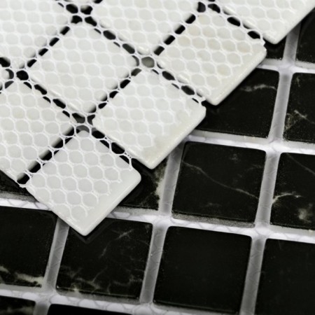 Glass mosaic Bonaparte Mia Black (Glossy), 300x300x4 mm-3