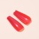 Patch nails, 24 pcs, ballerina shape, red color