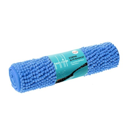 Bathroom mat, Shenill, 40x60 cm, microfiber, blue-1