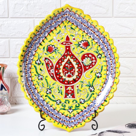 Frog Oval Rishtan ceramics 42cm yellow, mix-1
