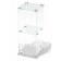 Table window, 1 shelf, 300 × 300 × 700, chipboard, glass color white