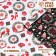 New Year. Glossy packaging paper "Christmas wreaths", bilateral, 70 x 100 cm