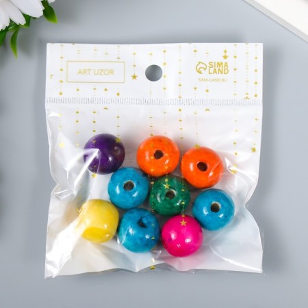 Beads for creativity tree "Multi -colored" set 20 g 2x2x2 cm-4