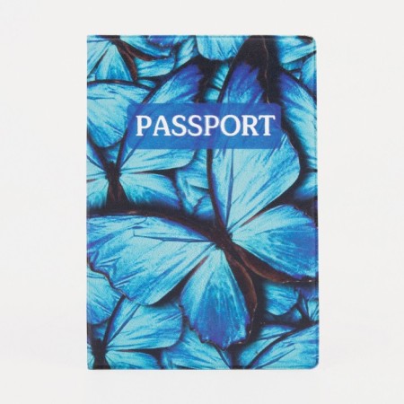 Cover for passport, blue color
