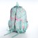 School backpack from textiles 2 of the lightning department, 4 pockets, green color