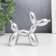 Souvenir Polystone "Air Ball - Dog" silver 8x10x4 cm