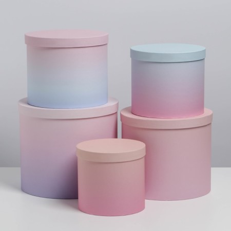 Set of boxes 5 in 1, gift packaging, “gradient 3”, 13 x 13.5–19.5 x 23 cm-1