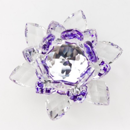 Souvenir glass "Violet lotus on the stand" rotates 5.5x9x9 cm-3