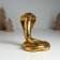 Souvenir Polystone stand "Royal Cobra" gold 13x11.7x14.3 cm