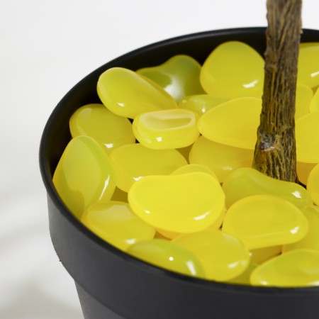 Lighting decor "Galki" yellow, 100g / fraction 2-3cm-1