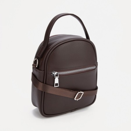 Board-suction on a zipper, 2 outer pockets, a long belt, a handle, brown color-1