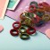 Hair elastic band “Chosenka” (set 30+-1 pcs) d-1,4 cm assorted stripes, mix