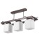 Chandelier 2731/3 E27 40W brown-chromium 50x27x28 cm Bayerlux
