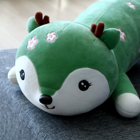 Soft toy-podushka "Olenenok", 60 cm, green color-1