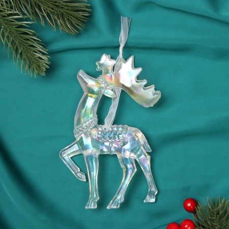 Jewelry "Proud Deer" 13x8 cm, transparent overflow
