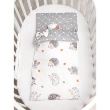 Baby sleeping bag, printer crumbs hedgehog