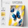 Picture on numbers on a canvas with a subframe with a gold paint "Butterfly", 40 x 50 cm