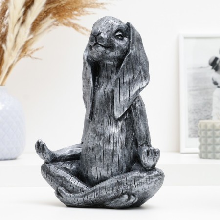Figure "Hare Yoga" 26x19x11sm, silver-1