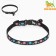 Two -layer collar with Fastex "Snowflake", 30 x 1 cm, mix of flowers
