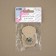 Bag -staple, sewing, 6 × 4 cm, beige/silver color