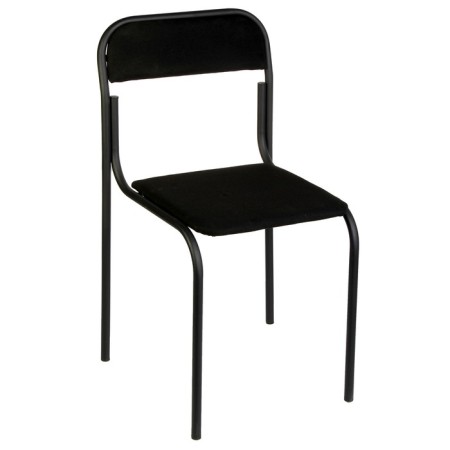 Ascona chair, black fabric, black frame
