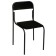Ascona chair, black fabric, black frame
